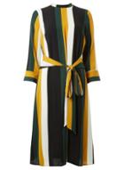 Dorothy Perkins *tall Multi Colour Stripe Tie Waist Midi Skater Dress