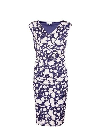 *lily & Franc Navy Floral Print Bodycon Dress