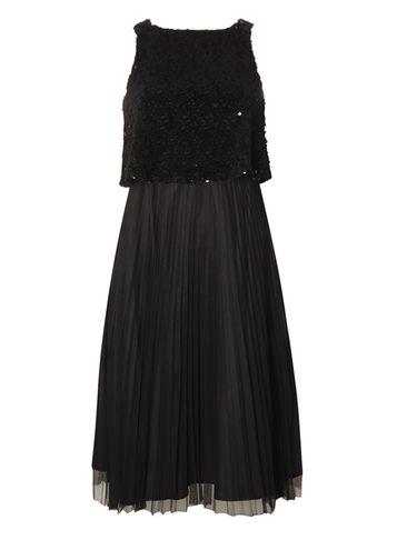 Dorothy Perkins *luxe Black Sequin Pop Over Prom Dress