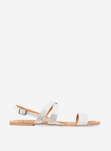 Dorothy Perkins Wide Fit White Fabia Sandals