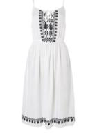 Dorothy Perkins *dp Beach White And Navy Tassel Trim Maxi Dress