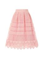 Dorothy Perkins *chi Chi London Pink Crochet Midi Skirt