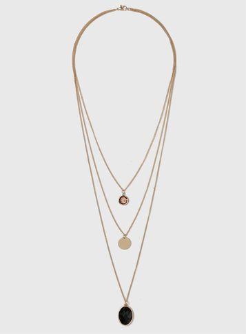 Dorothy Perkins Gold Stone Necklace
