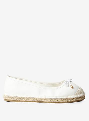 Dorothy Perkins White Pu Clio Ballerina Pumps