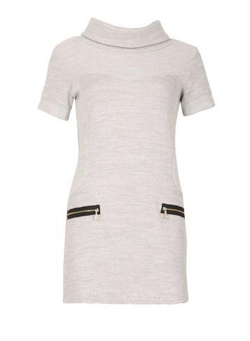 Dorothy Perkins *izabel London Light Grey Short Sleeve Shift Dress