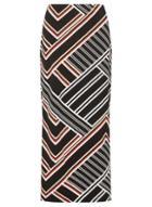 Dorothy Perkins Multi Coloured Geometric Striped Maxi Skirt