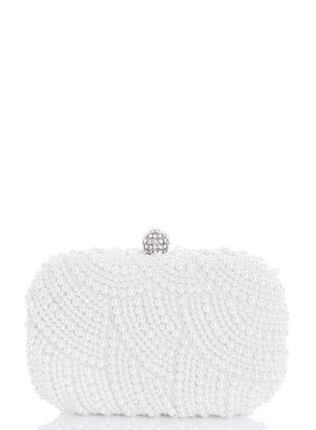 Dorothy Perkins *quiz White Pearl Box Bag