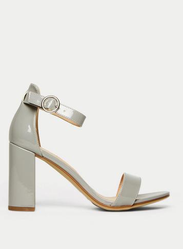 Dorothy Perkins Grey Shimmy Heeled Sandals