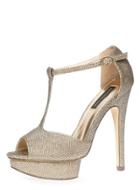 Dorothy Perkins Gold T Bar High Sandals