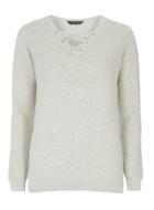 Dorothy Perkins Grey Tie Front Jumper