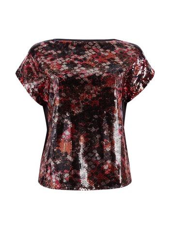 Dorothy Perkins Pink Multi Print Sequin Tee