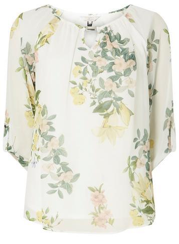 Dorothy Perkins *billie & Blossom Tall White Floral Trim Blouse