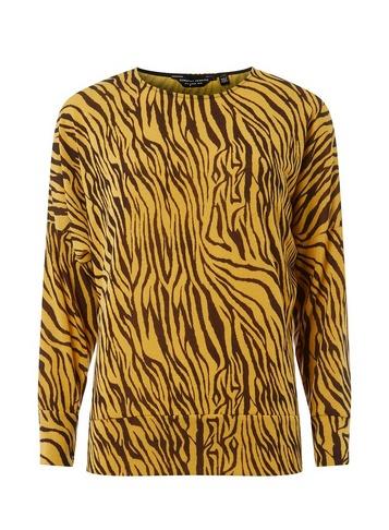Dorothy Perkins Ochre Zebra Print Batwing Top