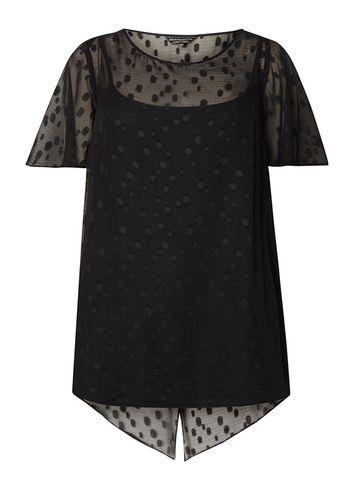 Dorothy Perkins Curve Black Hi-low Top