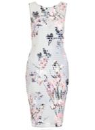 Dorothy Perkins *quiz Floral Stripe Midi Dress