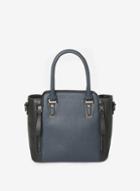 Dorothy Perkins Navy And Black Hardware Mini Tote Bag