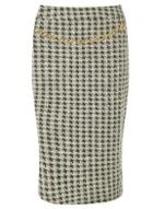 Dorothy Perkins Monochrome Boucle Chain Belted Pencil Skirt
