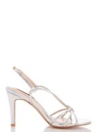 *quiz Silver Knot Detail Strappy Sandals