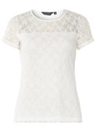 Dorothy Perkins Ivory Sequin Lace T-shirt