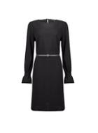 Dorothy Perkins *black Shirred Cuff Dress