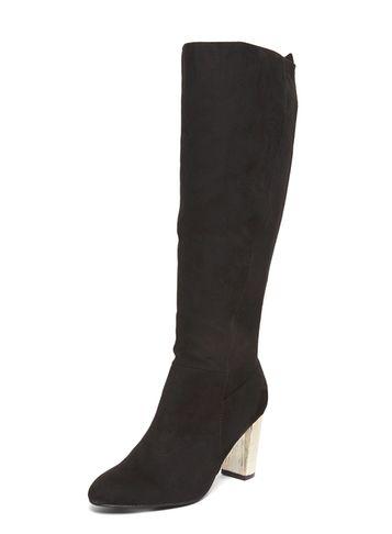 Dorothy Perkins Black 'kerri' Golden Heel Boots