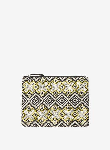 Dorothy Perkins Mono Beaded Aztec Clutch