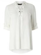Dorothy Perkins Ivory Tie Front Shirt