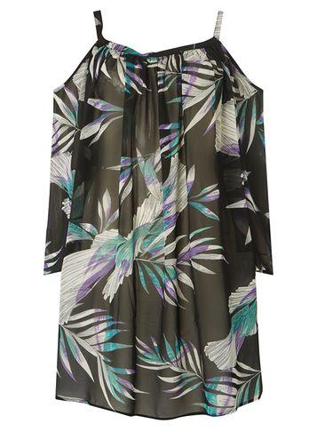 Dorothy Perkins *vero Moda Multi Coloured Floral Off Shoulder Dress
