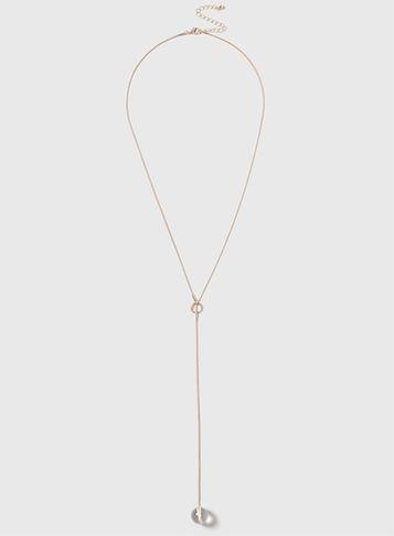 Dorothy Perkins Rose Gold Perspex Necklace