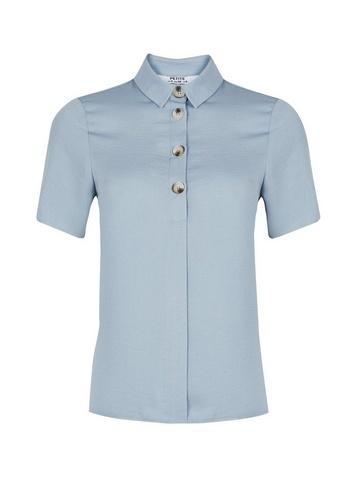 Dorothy Perkins Petite Blue Short Sleeve Shirt