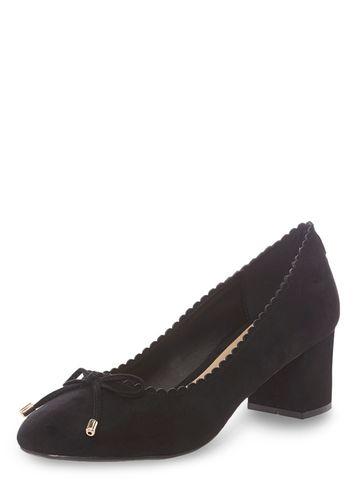 Dorothy Perkins Black 'devine' Scallop Trim Court Shoes