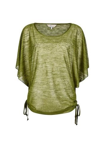 *billie & Blossom Khaki Ruched Side Top