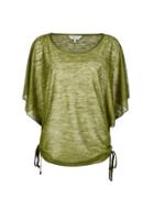 *billie & Blossom Khaki Ruched Side Top