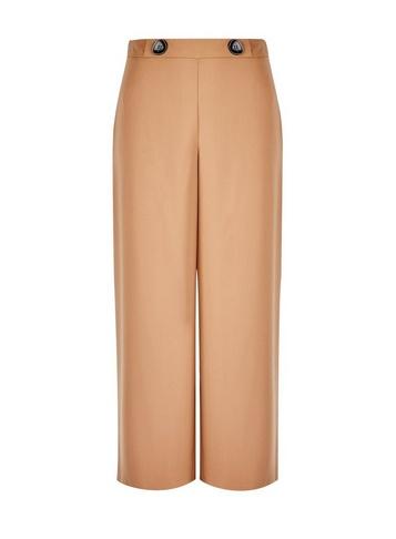 Dorothy Perkins Petite Camel Wide Leg Trousers