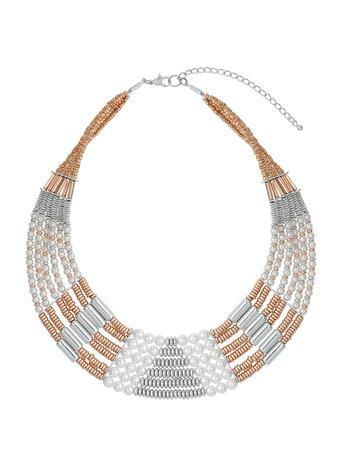Dorothy Perkins Rose Gold Beaded Necklace