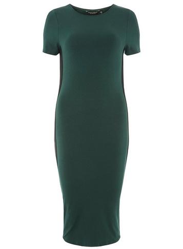 Dorothy Perkins Green Side Striped Bodycon Dress