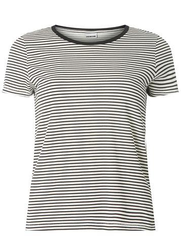 Dorothy Perkins *noisy May Black And White Stripe T-shirt