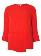 Dorothy Perkins Red Wrap Hem Blouse