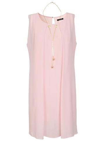 Dorothy Perkins *quiz Pink Chiffon Sleeveless Shift Dress