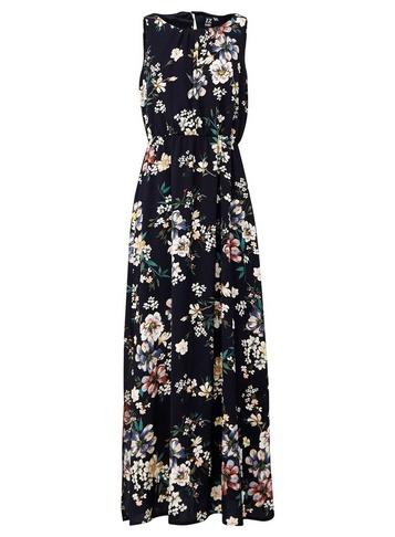 *izabel London Navy Floral Print A-line Maxi Dress