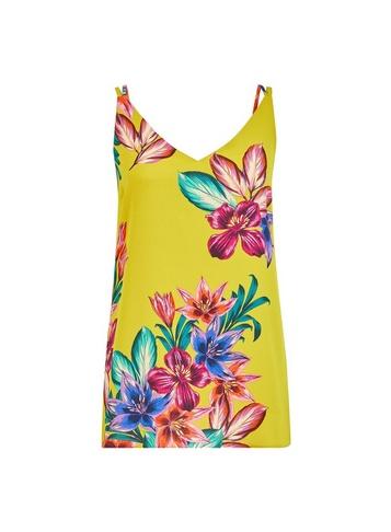Dorothy Perkins Lime Tropical Print Camisole Top