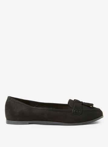 Dorothy Perkins Wide Fit Black 'lane' Loafers