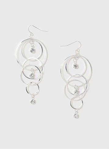 Dorothy Perkins Glitter Double Hoop Earrings