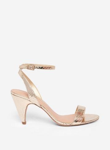 Dorothy Perkins Gold Boop Heeled Sandals