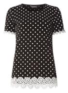 Dorothy Perkins Black Circle Trim Detail T-shirt