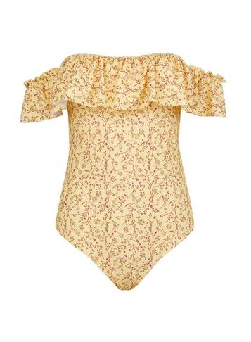 Dorothy Perkins *pieces Yellow Ditsy Print Swimsuit