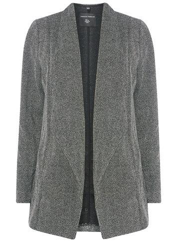 Dorothy Perkins Black And White Waterfall Jacket