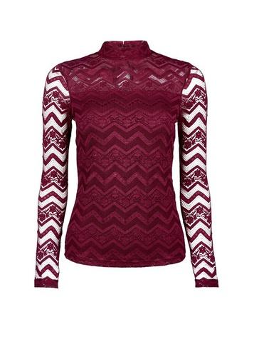 Dorothy Perkins Petite Red Port Lace Top