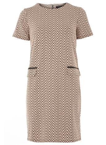 Dorothy Perkins Zig Zag Jaqcuard Shift Dress