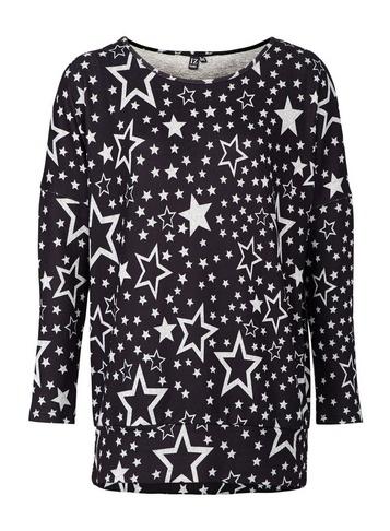 *izabel London Black Star Print Jumper